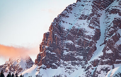 Übergossene Alm - Sonnenaufgang Berg Winter